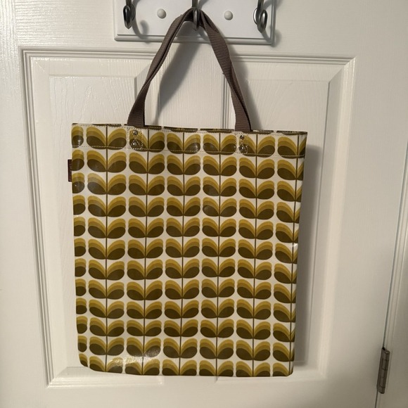 ORLA KIELY ETC Shadow Stem Print Laminate Canvas Large Tote Handbag Purse - Picture 8 of 12